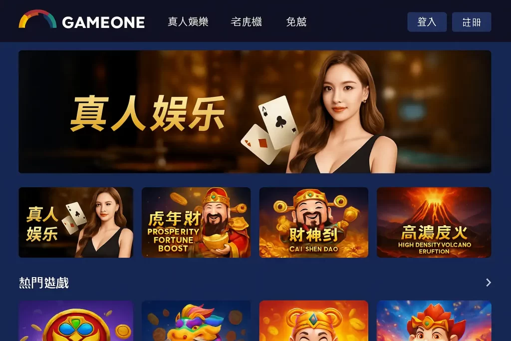 Gameone娛樂城官方平台介面