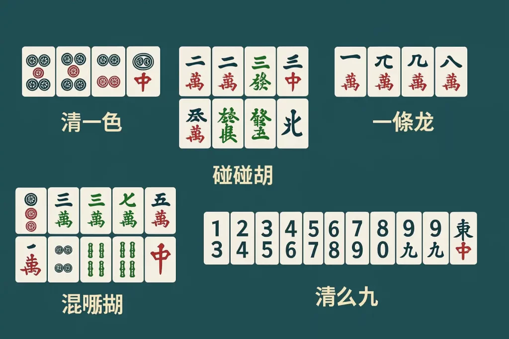 廣東麻雀熱門牌型圖示