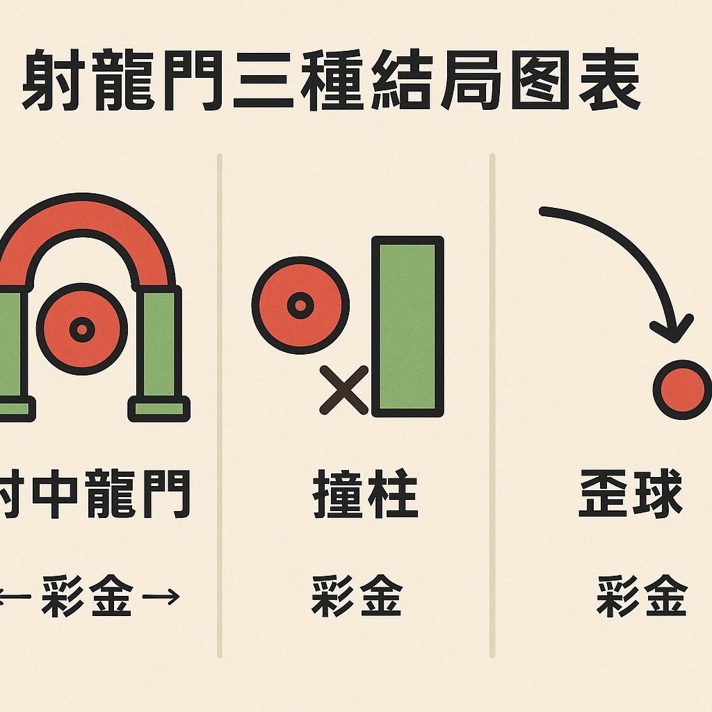 射龍門三種結果圖