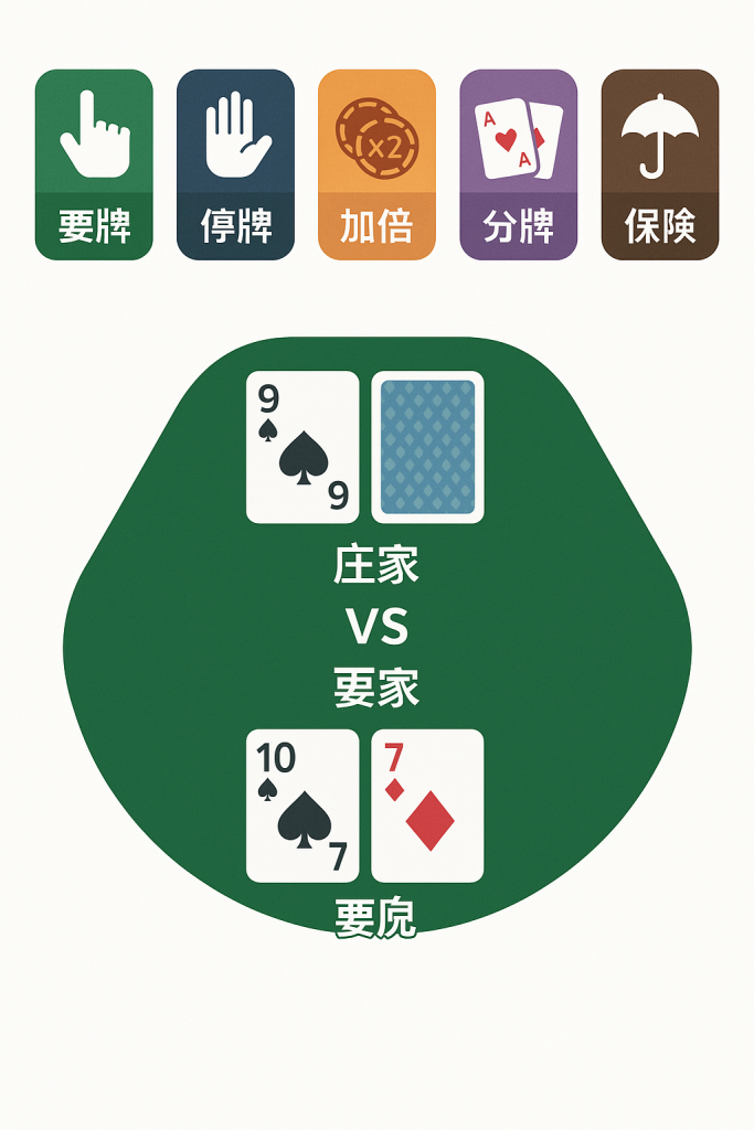 21點 操作說明圖